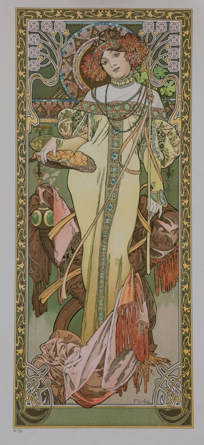 De fyra årstiderna: Hösten, 1900. av Alphonse Mucha