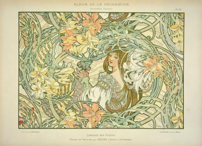 lilja av Alphonse Mucha