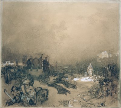 Efter slaget på berget Vítkov av Alphonse Mucha