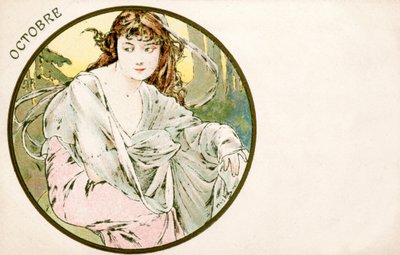 "Oktober", 1900 av Alphonse Mucha