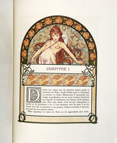 Sida från Ilsee, Princess de Tripoli, 1897 av Alphonse Mucha