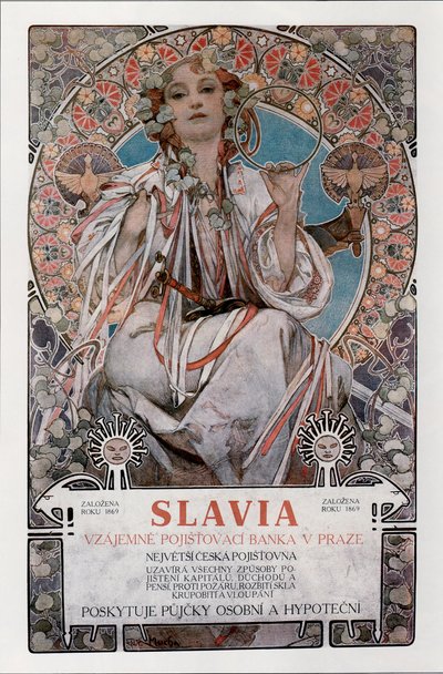 Slavia affisch, 1907 av Alphonse Mucha