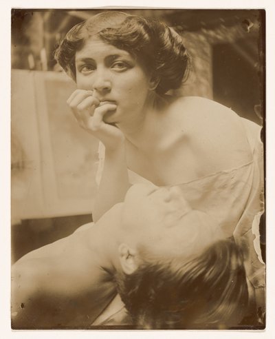 Studie för en dekorativ panel, 1908 (silvertryck av gelatin) av Alphonse Mucha