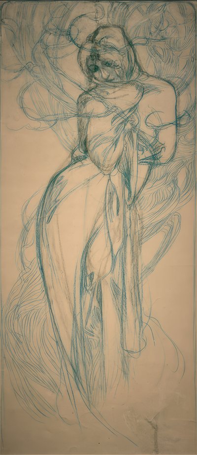 Vinter av Alphonse Mucha