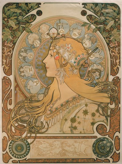 Zodiaken av Alphonse Mucha