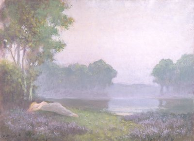 Sova i ljungen, morgon, 1935 av Alphonse Osbert
