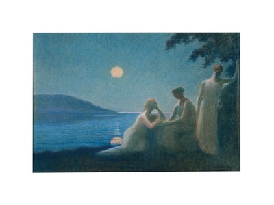 Under en månstråle, ca 1895 av Alphonse Osbert
