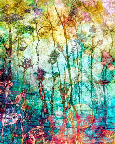 A Rich Tapestry (Warm), 2014, (digital mixed media phoneography) av AlyZen Moonshadow
