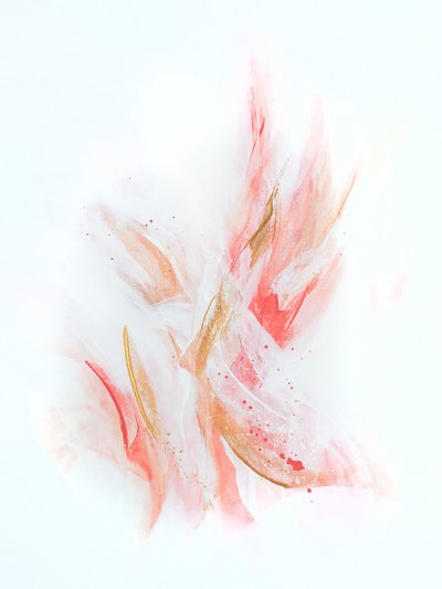 Fluid Blush Gold – abstrakt av Alyson Storms