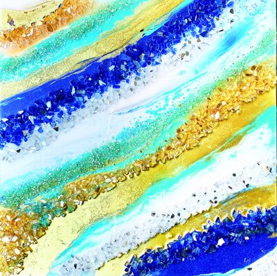 Glittrande blått och guld av Alyson Storms