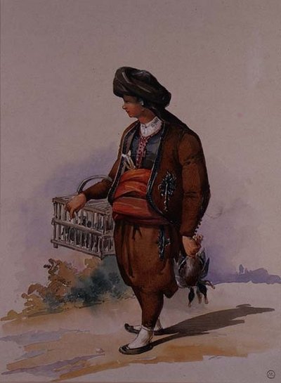 En anksäljare, ca 1855 av Amadeo Preziosi