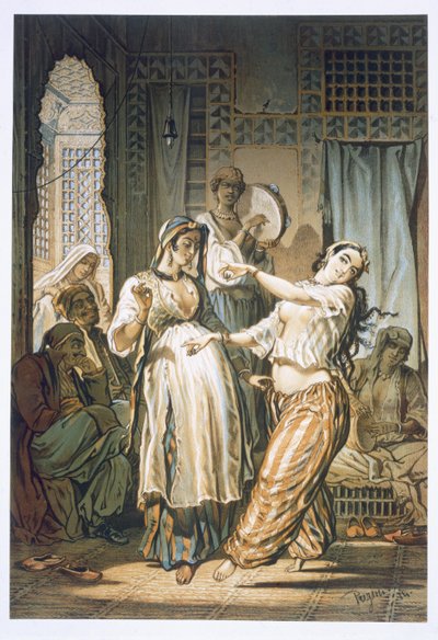 Egyptisk magdansare, från "Souvenir of Cairo" av Amadeo Preziosi