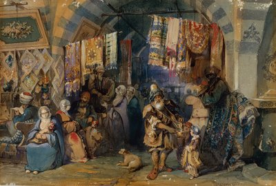 Basaren, Konstantinopel av Amadeo Preziosi