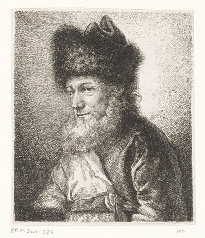 Porträtt av Michel Hirsch, rabbin i Potsdam av Amalie Baader