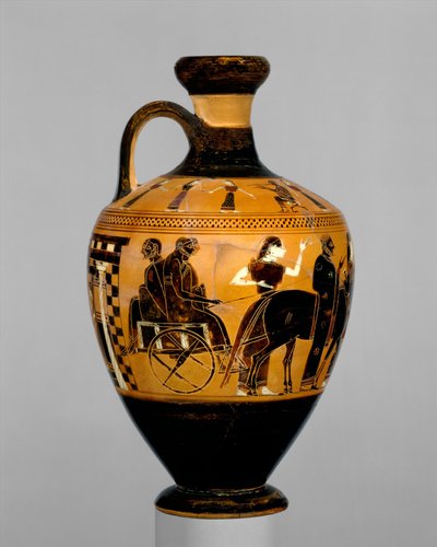 Lekythos, ca 550-530 f.Kr. (terrakotta) av Amasis Painter