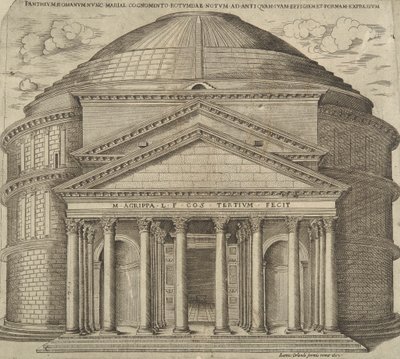 Det romerska Pantheum nu känt som Maria av Ambrogio Brambilla