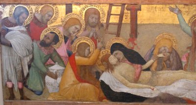 Ambrogio lorenzetti, madonnan med barnet och helgonen m. maddalena och marta, compianto, 02 av Ambrogio Lorenzetti