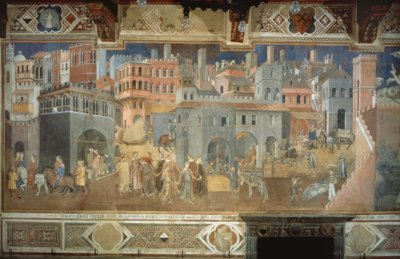 God förvaltning av Ambrogio Lorenzetti
