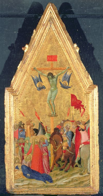 The Crucifixion, c.1348-49 (tempera och bladguld på panel) av Ambrogio Lorenzetti