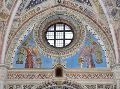 Änglar med sköldar som håller girlander, c.1500-22 av Ambrogio da Fossano