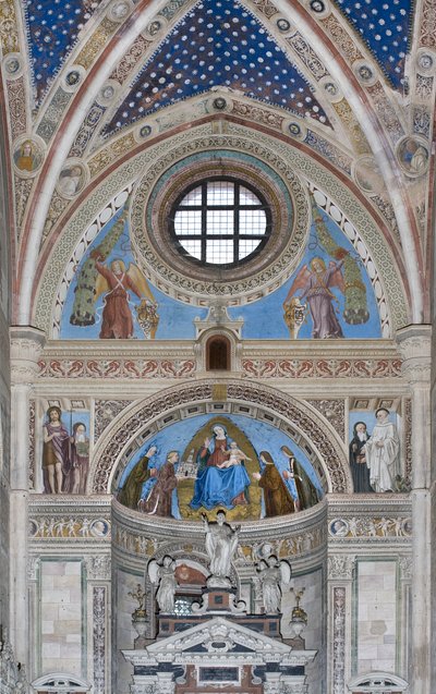 Gian Galeazzo Visconti och söner erbjuder modellen av Charterhouse till Jungfru Maria, 1500-1522 av Ambrogio da Fossano
