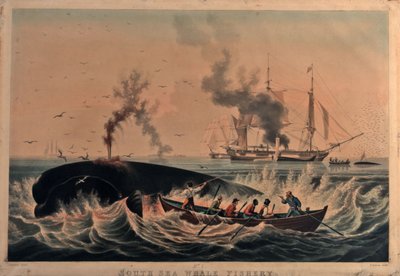 Valfiske i Söderhavet av Ambroise Louis (after) Garneray