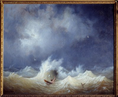 Skeppsvraket Målning av Ambroise Louis Garneray (1783-1857) 1800-talets Brest, Musee des Beaux Arts av Ambroise Louis Garneray