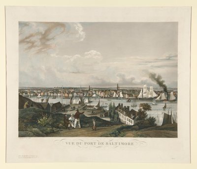 Utsikt över hamnen i Baltimore av Ambroise Louis Garneray