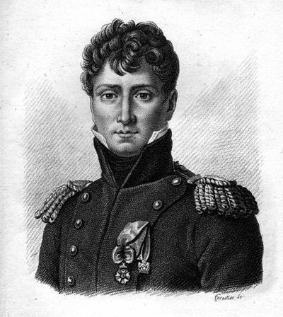 Auguste de Colbert (1777-1809), fransk general i "Porträtt av franska generaler". Graverad av Ambroise Tardieu 1818. Stella Collection av Ambroise Tardieu