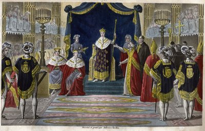 Karl X (1757-1836) kröntes till kung i Reims den 6 maj av Ambroise Tardieu