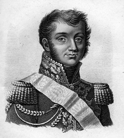 Greve Henri Gatien Bertrand (1773-1844), fransk general.- i "Porträtt av franska generaler efter fransmännens segrar och conêtes"". Graverad av Ambroise Tardieu 1818. Stella Collection. av Ambroise Tardieu