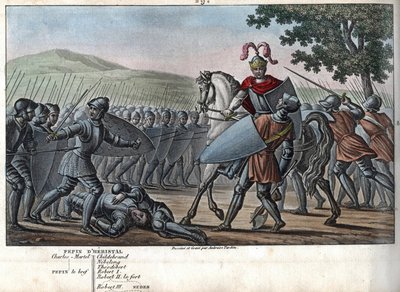 Eudes (Odon) (860 - 898), den karolingiska dynastin, ledde striden mot normanderna och försvarade Paris med segern (885 - 887) - Designad och graverad av Ambroise Tardieu 1825. av Ambroise Tardieu