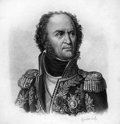 William Brown. Marskalk av Frankrike (1763 till 1815).- i Porträtt av franska generaler efter fransmännens segrar och erövringar. Graverad av Ambroise Tardieu 1818. Stella Collection. av Ambroise Tardieu
