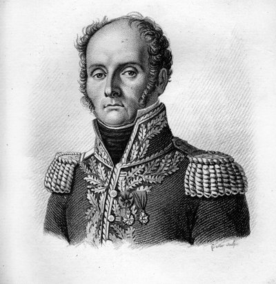 General Charles - Théodore Beauvais de Préau (1772-1830) i "Porträtt av franska generaler". Graverad av Ambroise Tardieu 1818. Stella Collection av Ambroise Tardieu