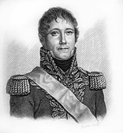 Porträtt av general Jean Gabriel MARCHAND 1765-183.- i "Porträtt av franska generaler efter fransmännens segrar och erövringar"". Graverad av Ambroise Tardieu 1818. Stella Collection. av Ambroise Tardieu