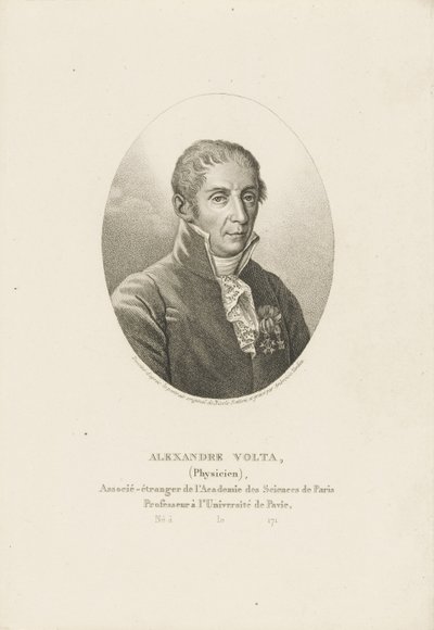 Porträtt av Alessandro Volta 1745-1827, ca 1820. av Ambroise Tardieu