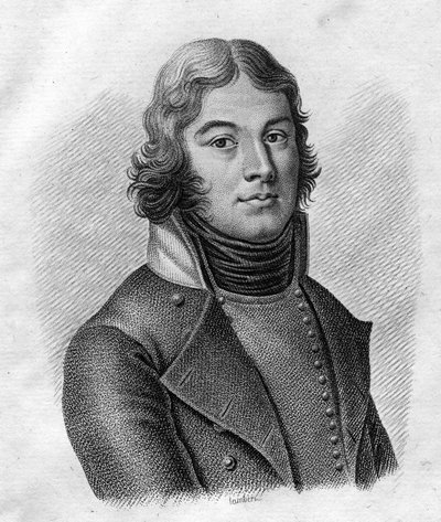 Porträtt av general Lazare Louis Hoche (1768-1797) - i "" Porträtt av de franska generalerna efter fransmännens segrar och erövringar". Graverad av Ambroise Tardieu 1818. Stella Collection. av Ambroise Tardieu