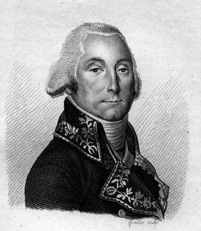 Porträtt av Olivier Macoux Rivaud de la Raffiniere (1766-1839). General och Baron d