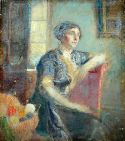 Mrs Lousada, målade hemma hos henne av Ambrose McEvoy