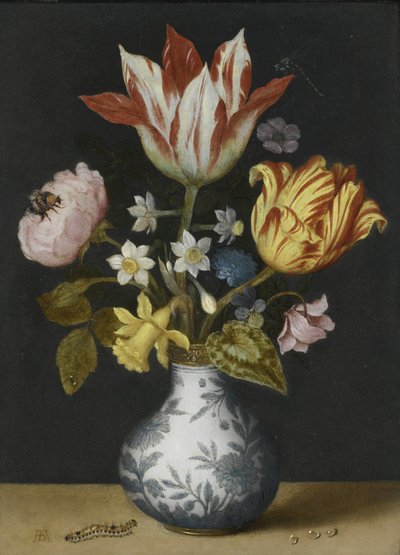 Stilleben av blommor i en Wan-Li vas av Ambrosius Bosschaert the Elder