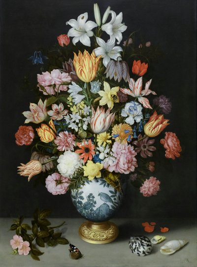 Ett stilleben med blommor i en Wan Li-vas av Ambrosius the Elder Bosschaert