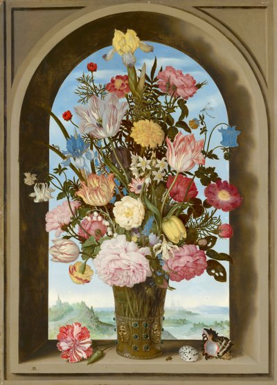 Vas med blommor i ett fönster, ca 1618 av Ambrosius the Elder Bosschaert