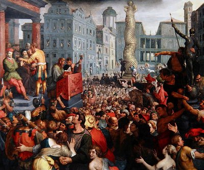 The Judgment of Zaleucus, c.1606 (olja på panel) av Ambrosius the Elder Francken or Franck