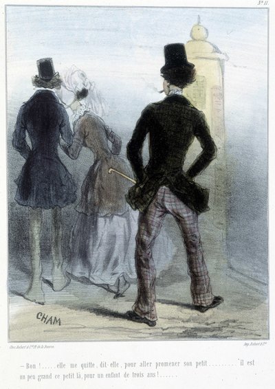 Karikatyr - i "" Madeleines"" av Cham, v.1870-1880 av Amédée de Noé