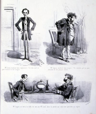 illustration för Konsten att göda och gå ner i vikt av Amédée de Noé