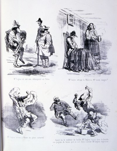 illustration för Konsten att göda och gå ner i vikt av Amédée de Noé