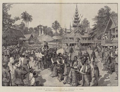 Buddhismen i Burma, installation av en Phoongye eller präst av Amedee Forestier