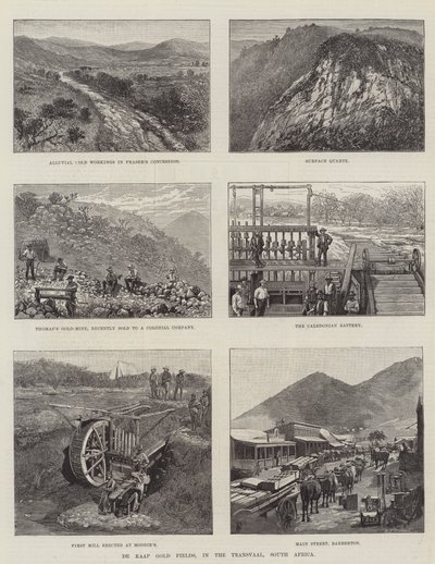 Cape Gold Fields, i Transvaal, Sydafrika av Amedee Forestier
