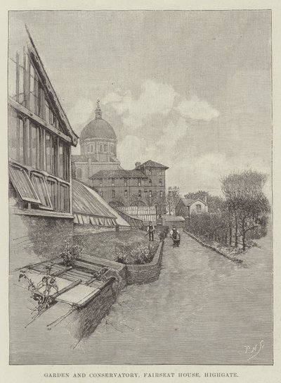 Trädgård och vinterträdgård, Fairseat House, Highgate av Amedee Forestier