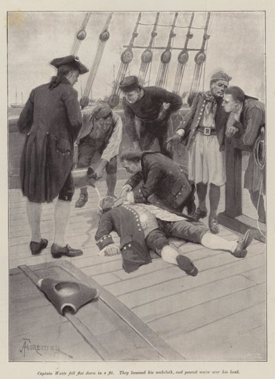 Illustration till The Luck of the Susan Bell, av Sir Walter Besant av Amedee Forestier